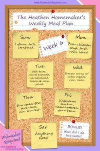 The Heathen Homemaker’s Weekly Meal Plan – Week 6