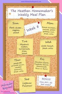 The Heathen Homemaker’s Weekly Meal Plan – Week 8